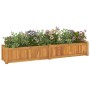 Arriate de madera maciza de teca 150x30x25 cm en Macetas y jardineras | Comprar online en Foru.es