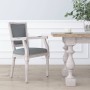 Silla de comedor tela gris oscuro de vidaXL, Sillas de comedor - Ref: Foro24-344495, Precio: 182,20 €, Descuento: %