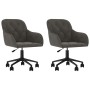 Sillas de comedor giratorias 2 unidades terciopelo gris oscuro de vidaXL, Sillas de comedor - Ref: Foro24-3103422, Precio: 16...