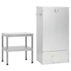 Horno ahumador de barbacoa con mesa acero galvanizado de vidaXL, Barbacoas - Ref: Foro24-3187618, Precio: 195,81 €, Descuento: %
