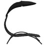 Tumbona con toldo acero y tela color negro 167x80x195 cm en Tumbonas | Comprar online en Foru.es