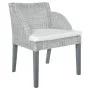 Silla de comedor con cojín ratán natural gris de vidaXL, Sillas de comedor - Ref: Foro24-325485, Precio: 109,69 €, Descuento: %
