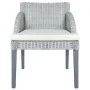 Silla de comedor con cojín ratán natural gris de vidaXL, Sillas de comedor - Ref: Foro24-325485, Precio: 109,69 €, Descuento: %