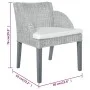 Silla de comedor con cojín ratán natural gris de vidaXL, Sillas de comedor - Ref: Foro24-325485, Precio: 109,69 €, Descuento: %
