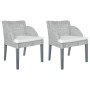 Sillas de comedor con cojines 2 unidades ratán natural gris de vidaXL, Sillas de comedor - Ref: Foro24-325488, Precio: 170,71...