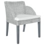 Sillas de comedor con cojines 2 unidades ratán natural gris de vidaXL, Sillas de comedor - Ref: Foro24-325488, Precio: 170,71...