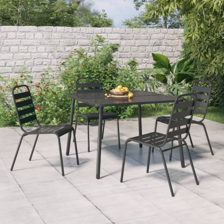 Mesa de jardín de acero gris antracita 100x100x71 cm en Mesas de jardín | Comprar online en Foru.es