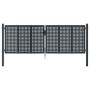 Puerta de jardín acero gris antracita 300x125 cm de vidaXL, Puertas de jardín - Ref: Foro24-154565, Precio: 390,39 €, Descuen...