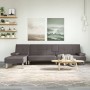 Sofá cama en forma de L cuero sintético gris 255x140x70 cm de vidaXL, Sofás - Ref: Foro24-3157267, Precio: 454,26 €, Descuent...
