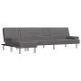 Sofá cama en forma de L cuero sintético gris 255x140x70 cm de vidaXL, Sofás - Ref: Foro24-3157267, Precio: 449,33 €, Descuent...