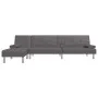 L-förmiges Schlafsofa aus grauem Kunstleder, 255 x 140 x 70 cm von vidaXL, Sofas - Ref: Foro24-3157267, Preis: 449,33 €, Raba...