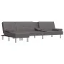 L-förmiges Schlafsofa aus grauem Kunstleder, 255 x 140 x 70 cm von vidaXL, Sofas - Ref: Foro24-3157267, Preis: 449,33 €, Raba...