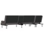 Sofá cama en forma de L cuero sintético gris 255x140x70 cm de vidaXL, Sofás - Ref: Foro24-3157267, Precio: 454,26 €, Descuent...