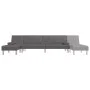 Sofá cama en forma de L cuero sintético gris 255x140x70 cm de vidaXL, Sofás - Ref: Foro24-3157267, Precio: 449,33 €, Descuent...