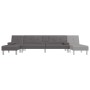Sofá cama en forma de L cuero sintético gris 255x140x70 cm de vidaXL, Sofás - Ref: Foro24-3157267, Precio: 454,26 €, Descuent...