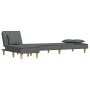Sofá cama en forma de L tela gris oscuro 255x140x70 cm de vidaXL, Sofás - Ref: Foro24-3157248, Precio: 404,54 €, Descuento: %