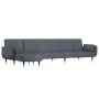 Sofá cama en forma de L terciopelo gris oscuro 275x140x70 cm de vidaXL, Sofás - Ref: Foro24-3157207, Precio: 464,29 €, Descue...