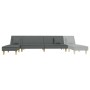 Sofá cama en forma de L tela gris oscuro 255x140x70 cm de vidaXL, Sofás - Ref: Foro24-3157248, Precio: 404,54 €, Descuento: %