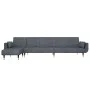 Sofá cama en forma de L terciopelo gris oscuro 275x140x70 cm de vidaXL, Sofás - Ref: Foro24-3157207, Precio: 464,29 €, Descue...