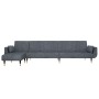 Sofá cama en forma de L terciopelo gris oscuro 275x140x70 cm de vidaXL, Sofás - Ref: Foro24-3157207, Precio: 462,29 €, Descue...