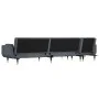 Sofá cama en forma de L terciopelo gris oscuro 275x140x70 cm de vidaXL, Sofás - Ref: Foro24-3157207, Precio: 464,29 €, Descue...