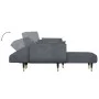 Sofá cama en forma de L terciopelo gris oscuro 275x140x70 cm de vidaXL, Sofás - Ref: Foro24-3157207, Precio: 464,29 €, Descue...