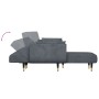 Sofá cama en forma de L terciopelo gris oscuro 275x140x70 cm de vidaXL, Sofás - Ref: Foro24-3157207, Precio: 462,29 €, Descue...