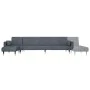 Sofá cama en forma de L terciopelo gris oscuro 275x140x70 cm de vidaXL, Sofás - Ref: Foro24-3157207, Precio: 464,29 €, Descue...