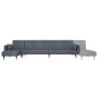 Sofá cama en forma de L terciopelo gris oscuro 275x140x70 cm de vidaXL, Sofás - Ref: Foro24-3157207, Precio: 462,29 €, Descue...