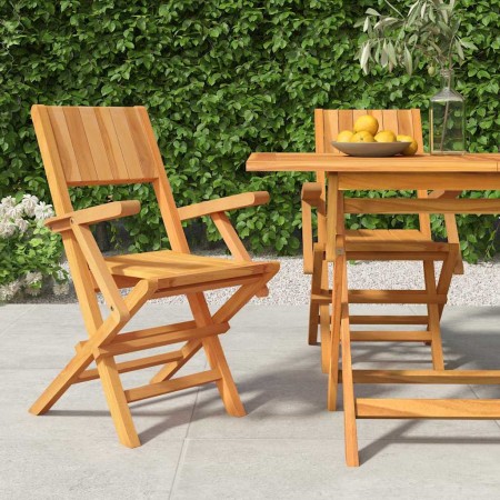 Sillas de jardín plegables 2 uds madera maciza teca 55x61x90 cm en Sillas de jardín | Comprar online en Foru.es