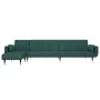 Sofá cama en forma de L terciopelo verde oscuro 275x140x70 cm de vidaXL, Sofás - Ref: Foro24-3157208, Precio: 483,42 €, Descu...