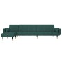 Sofá cama en forma de L terciopelo verde oscuro 275x140x70 cm de vidaXL, Sofás - Ref: Foro24-3157208, Precio: 484,08 €, Descu...