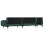 Sofá cama en forma de L terciopelo verde oscuro 275x140x70 cm de vidaXL, Sofás - Ref: Foro24-3157208, Precio: 483,42 €, Descu...