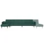Sofá cama en forma de L terciopelo verde oscuro 275x140x70 cm de vidaXL, Sofás - Ref: Foro24-3157208, Precio: 483,42 €, Descu...