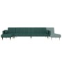 Sofá cama en forma de L terciopelo verde oscuro 275x140x70 cm de vidaXL, Sofás - Ref: Foro24-3157208, Precio: 484,08 €, Descu...
