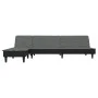 Sofá cama en forma de L tela gris oscuro 255x140x70 cm de vidaXL, Sofás - Ref: Foro24-3157257, Precio: 383,16 €, Descuento: %