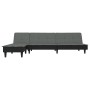 Sofá cama en forma de L tela gris oscuro 255x140x70 cm de vidaXL, Sofás - Ref: Foro24-3157257, Precio: 389,87 €, Descuento: %