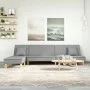 Sofá cama en forma de L tela gris claro 255x140x70 cm de vidaXL, Sofás - Ref: Foro24-3157247, Precio: 395,85 €, Descuento: %