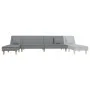 Sofá cama en forma de L tela gris claro 255x140x70 cm de vidaXL, Sofás - Ref: Foro24-3157247, Precio: 395,85 €, Descuento: %