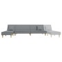 Sofá cama en forma de L tela gris claro 255x140x70 cm de vidaXL, Sofás - Ref: Foro24-3157247, Precio: 373,02 €, Descuento: %