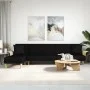 Sofá cama en forma de L tela negro 279x140x70 cm de vidaXL, Sofás - Ref: Foro24-3157213, Precio: 449,19 €, Descuento: %