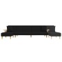 Sofá cama en forma de L tela negro 279x140x70 cm de vidaXL, Sofás - Ref: Foro24-3157213, Precio: 372,23 €, Descuento: %