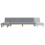 Sofá cama en forma de L tela gris claro 255x140x70 cm de vidaXL, Sofás - Ref: Foro24-3157226, Precio: 418,71 €, Descuento: %