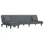 L-förmiges Schlafsofa aus dunkelgrauem Samt, 255 x 140 x 70 cm von vidaXL, Sofas - Ref: Foro24-3157252, Preis: 410,42 €, Raba...