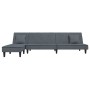 Sofá cama en forma de L terciopelo gris oscuro 255x140x70 cm de vidaXL, Sofás - Ref: Foro24-3157252, Precio: 421,06 €, Descue...