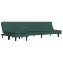 L-shaped sofa bed dark green velvet 255x140x70 cm by vidaXL, Sofas - Ref: Foro24-3157262, Price: 413,94 €, Discount: %