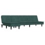 Sofá cama en forma de L terciopelo verde oscuro 255x140x70 cm de vidaXL, Sofás - Ref: Foro24-3157262, Precio: 413,09 €, Descu...