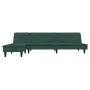 L-shaped sofa bed dark green velvet 255x140x70 cm by vidaXL, Sofas - Ref: Foro24-3157262, Price: 413,94 €, Discount: %