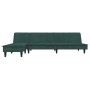 Sofá cama en forma de L terciopelo verde oscuro 255x140x70 cm de vidaXL, Sofás - Ref: Foro24-3157262, Precio: 413,09 €, Descu...
