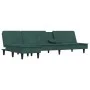 L-shaped sofa bed dark green velvet 255x140x70 cm by vidaXL, Sofas - Ref: Foro24-3157262, Price: 413,94 €, Discount: %